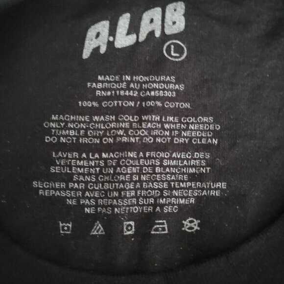 A-Lab Men's Break Down The Walls Short Sleeve T-Shirt Black Size Large - Picture 9 of 11